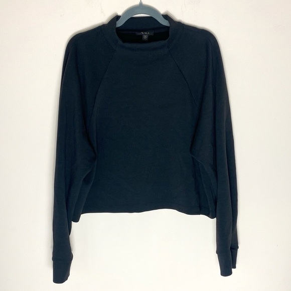 Alala black mock neck long sleeve top L - Picture 1 of 7